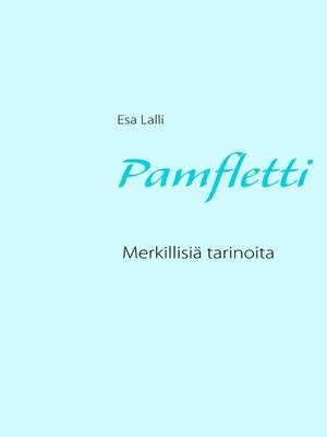 cover image of Pamfletti